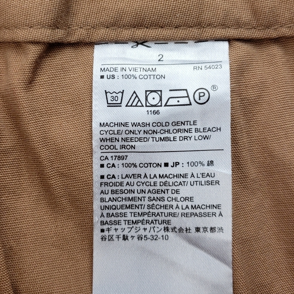 Banana Republic MADE WITH ORGANICALLY GROWN COTTON WIDE-LEG FOLDOVER PANT size 2 - Picture 10 of 11